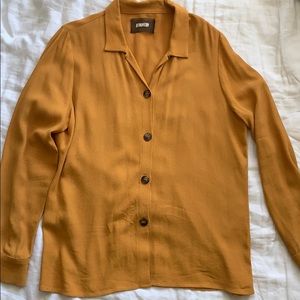 Reformation Mustard Button Down Top